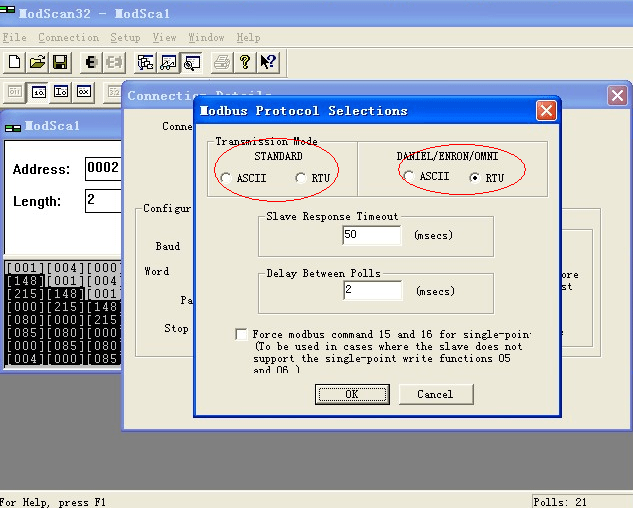 Modbus RTU 协议绝对编码器参数设置